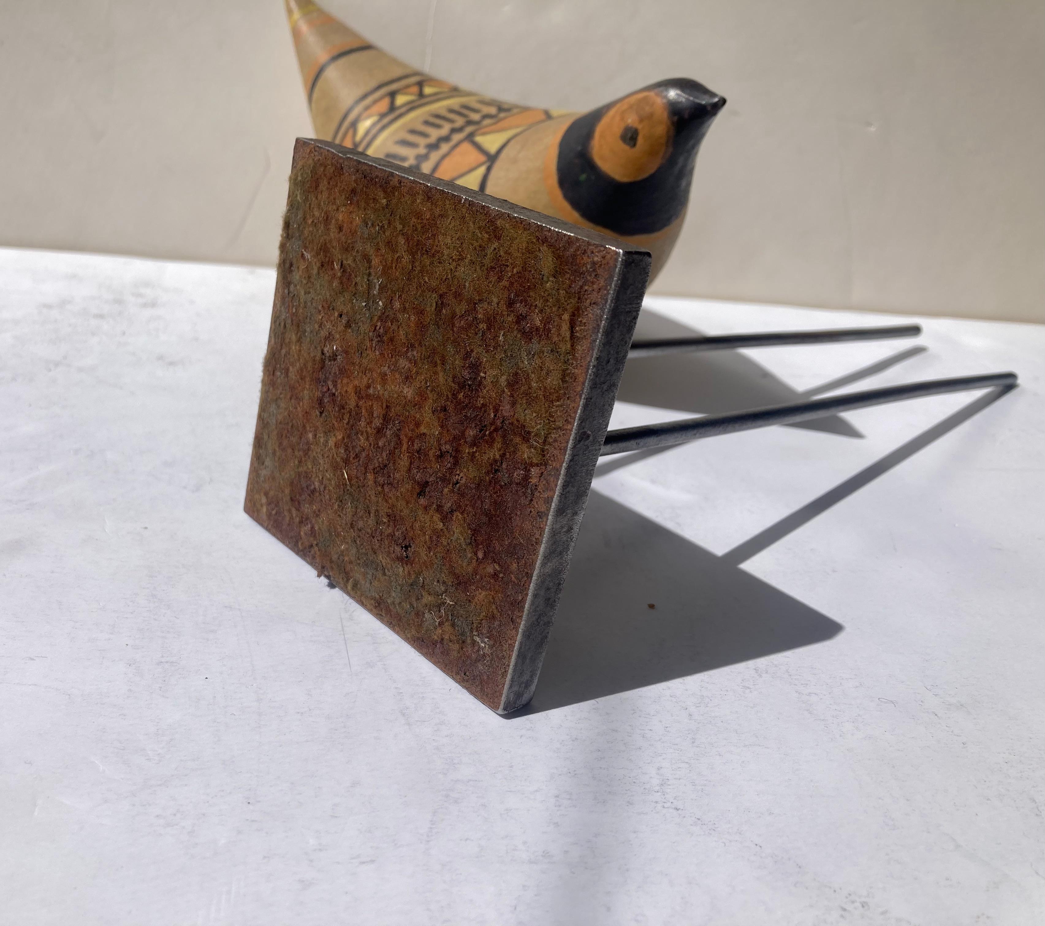 Moderne Aldo Londi  Rare sculpture d'oiseau en céramique/poterie ancienne d'un oiseau, pour Bitossi  en vente