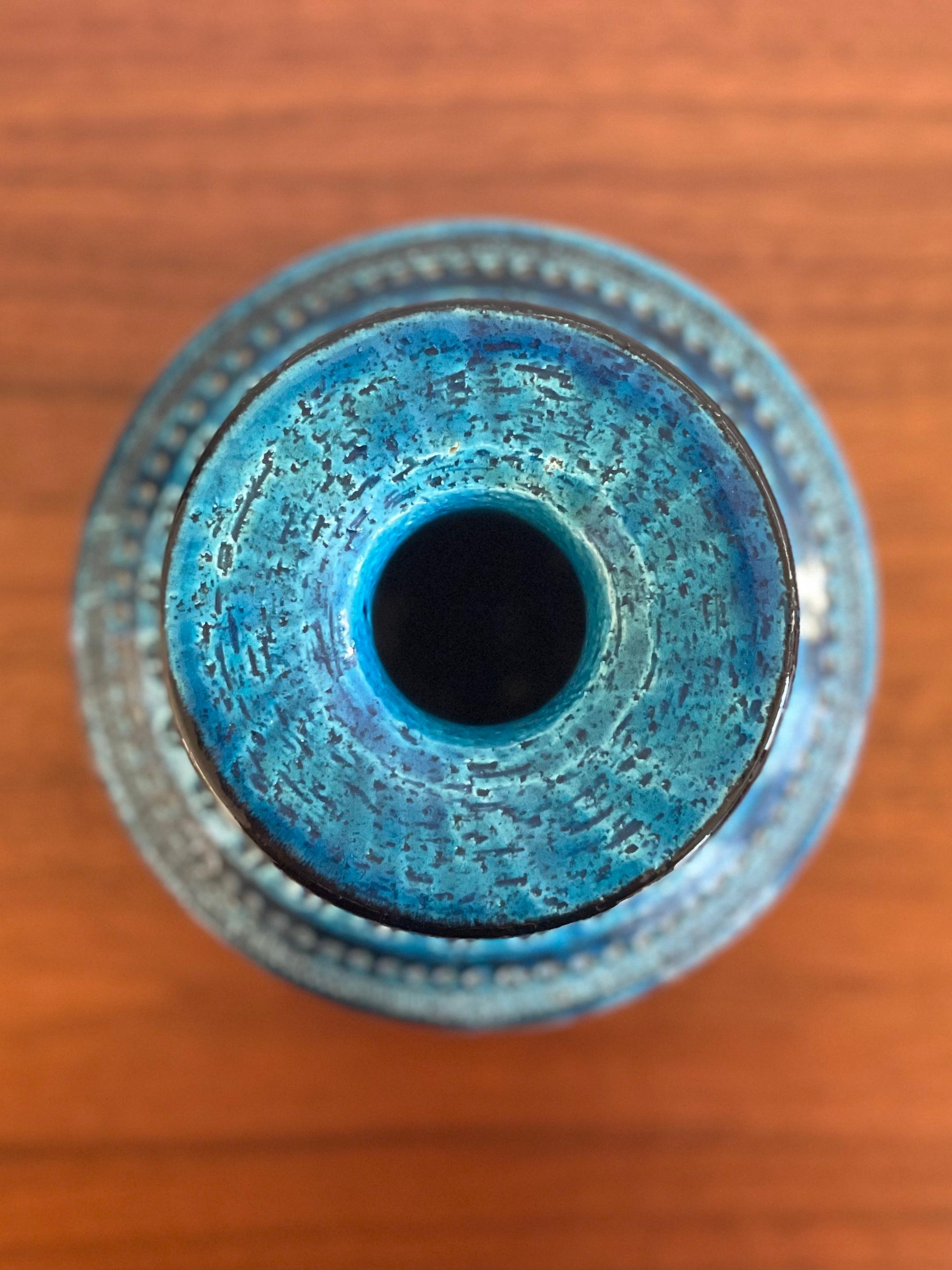Italian Aldo Londi 'Remini Blu' Vase for Bitossi For Sale