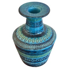 Vase „Remini Blu“ von Aldo Londi für Bitossi
