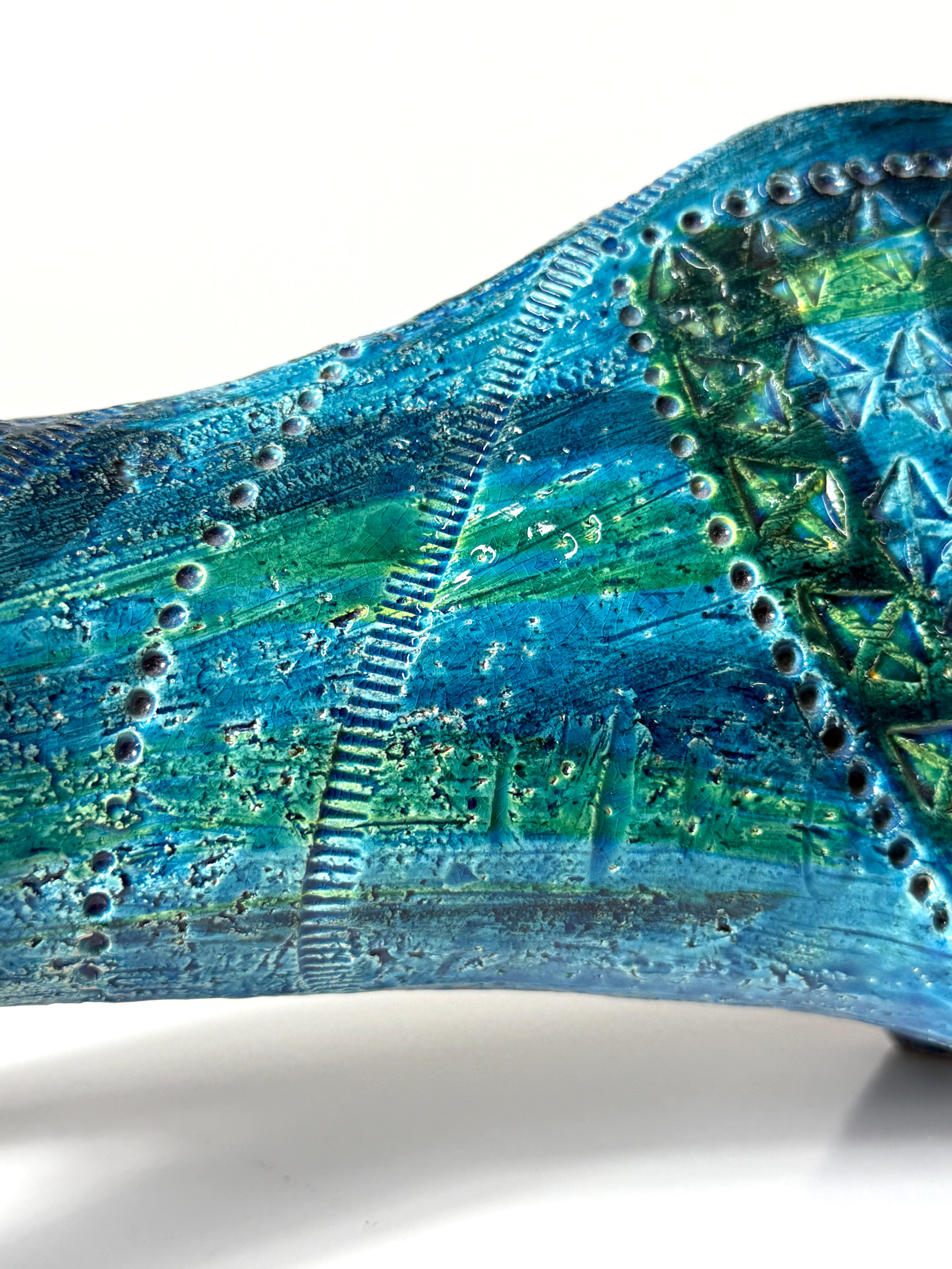 Aldo Londi Rimini Sculpture en céramique émaillée bleue représentant un sanglier pour Bitossi Italie années 1960 en vente 5
