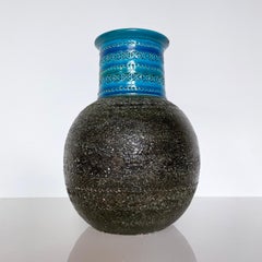Aldo Londi Rimini Blue Vase for Bitossi, Italy