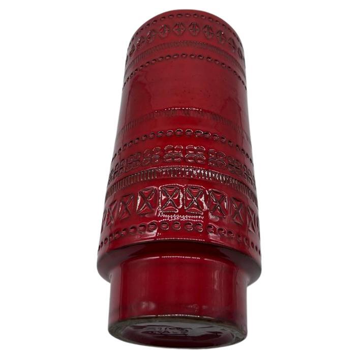 Aldo Londi Round Ceramic Vase, Red Glazed, Bitossi, Mid-20th Century For Sale 1
