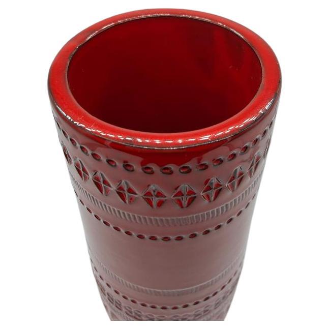 Aldo Londi Round Ceramic Vase, Red Glazed, Bitossi, Mid-20th Century For Sale 3