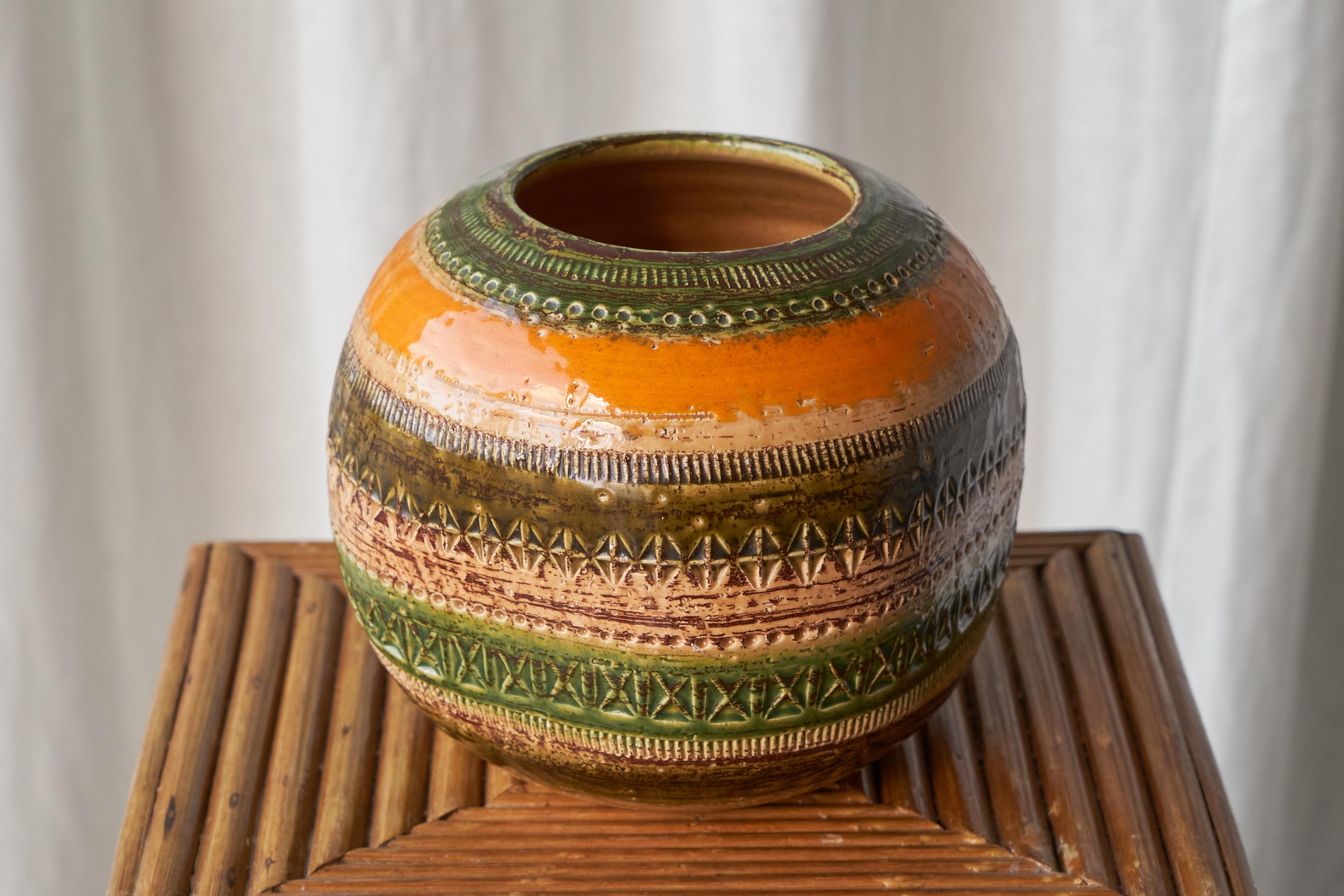 Aldo Londi 'Sahara' Studio Pottery Vase für Ceramiche Paoli Italien 1960s (Moderne der Mitte des Jahrhunderts)