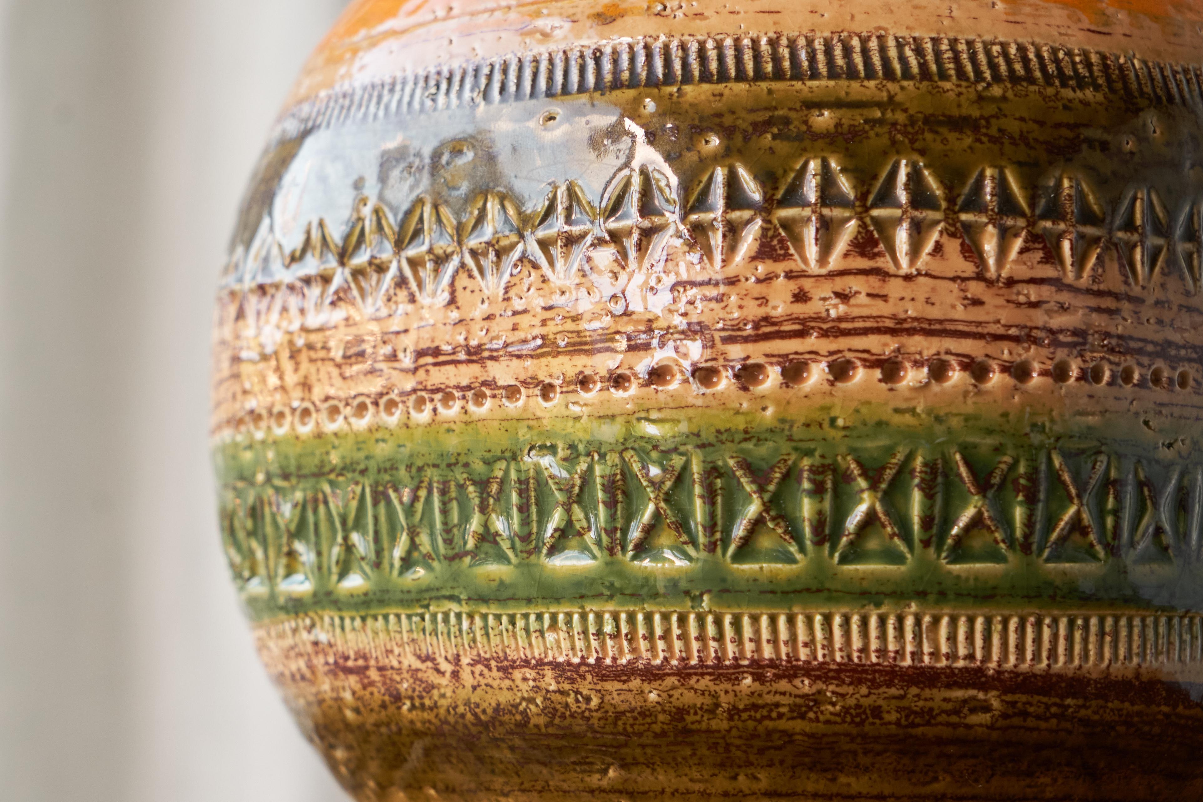 Aldo Londi 'Sahara' Studio Pottery Vase für Ceramiche Paoli Italien 1960s (Italienisch)