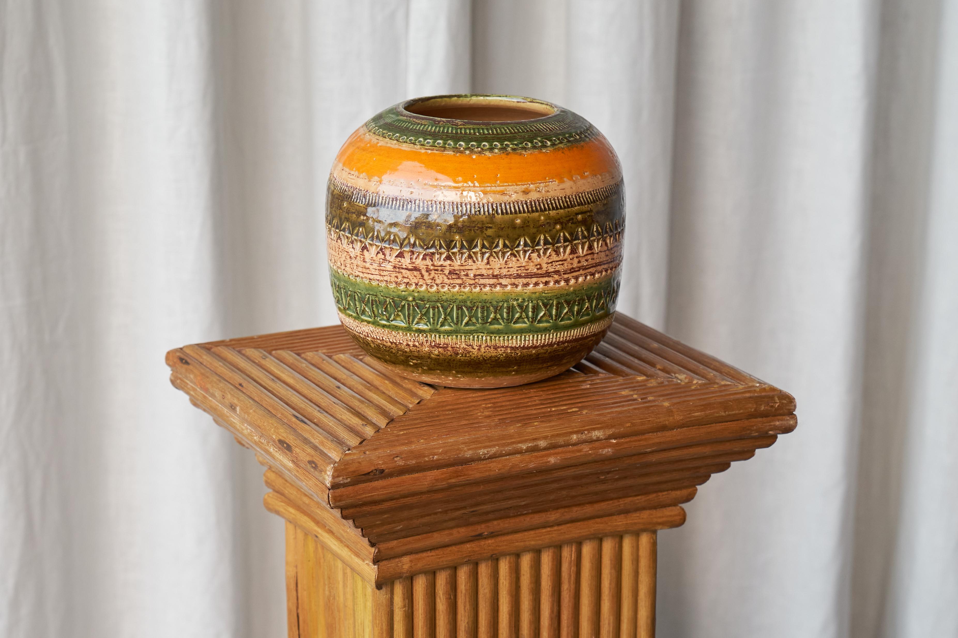 Aldo Londi 'Sahara' Studio Pottery Vase für Ceramiche Paoli Italien 1960s (Handgefertigt)