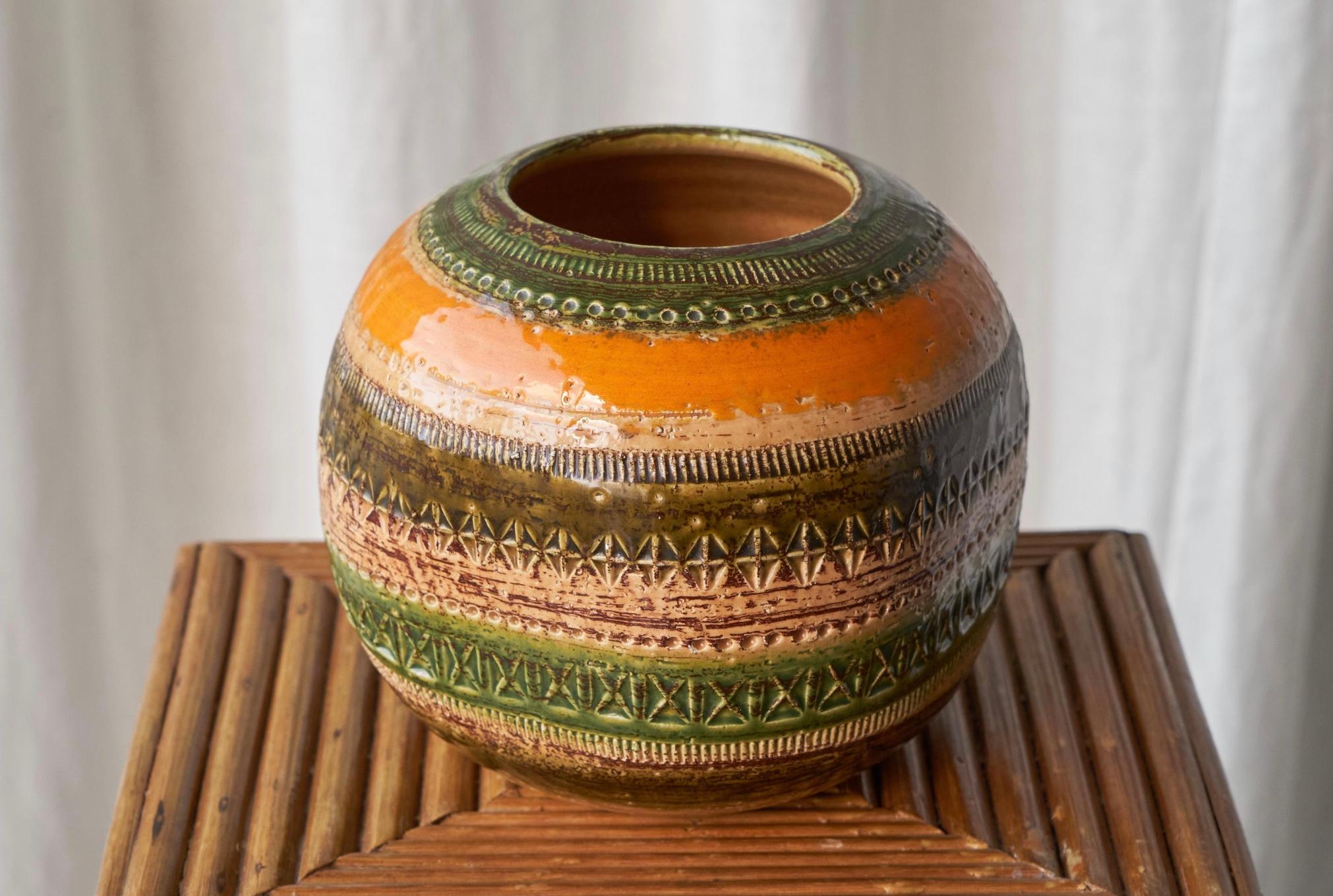 Aldo Londi 'Sahara' Studio Pottery Vase pour Ceramiche Paoli Italie 1960s Bon état - En vente à Meer, VAN