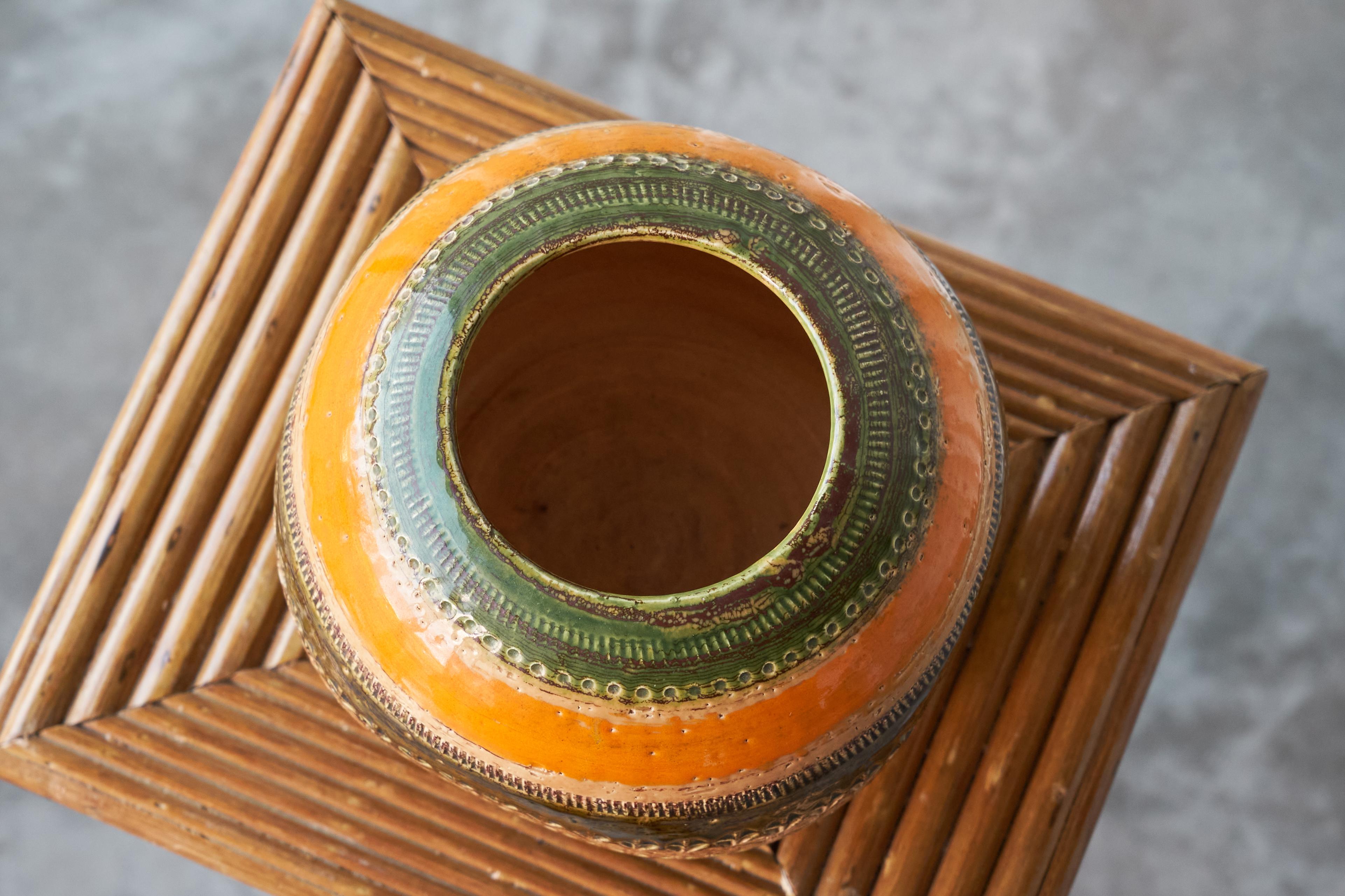 Aldo Londi 'Sahara' Studio Pottery Vase für Ceramiche Paoli Italien 1960s (20. Jahrhundert)