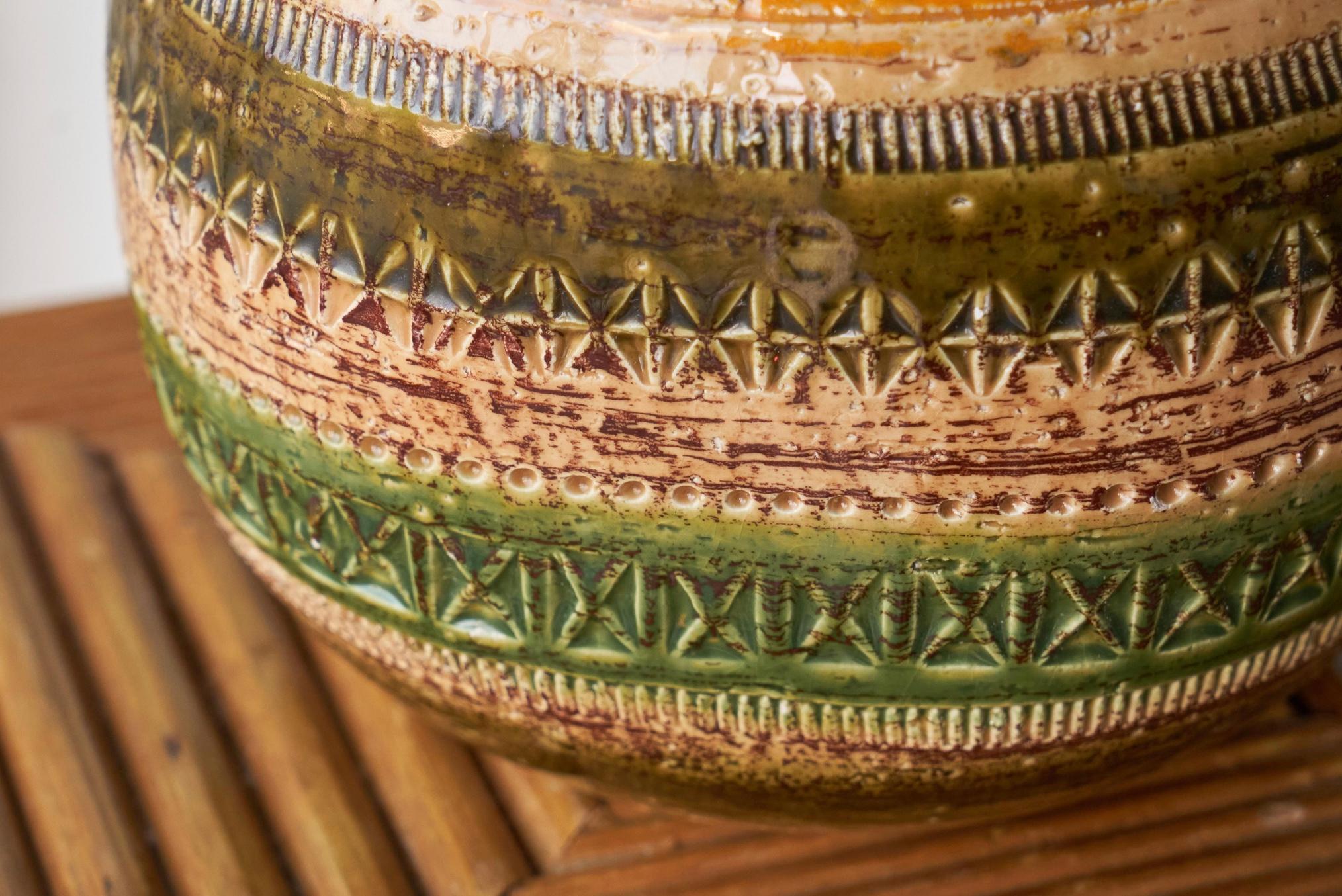 20ième siècle Aldo Londi 'Sahara' Studio Pottery Vase pour Ceramiche Paoli Italie 1960s en vente