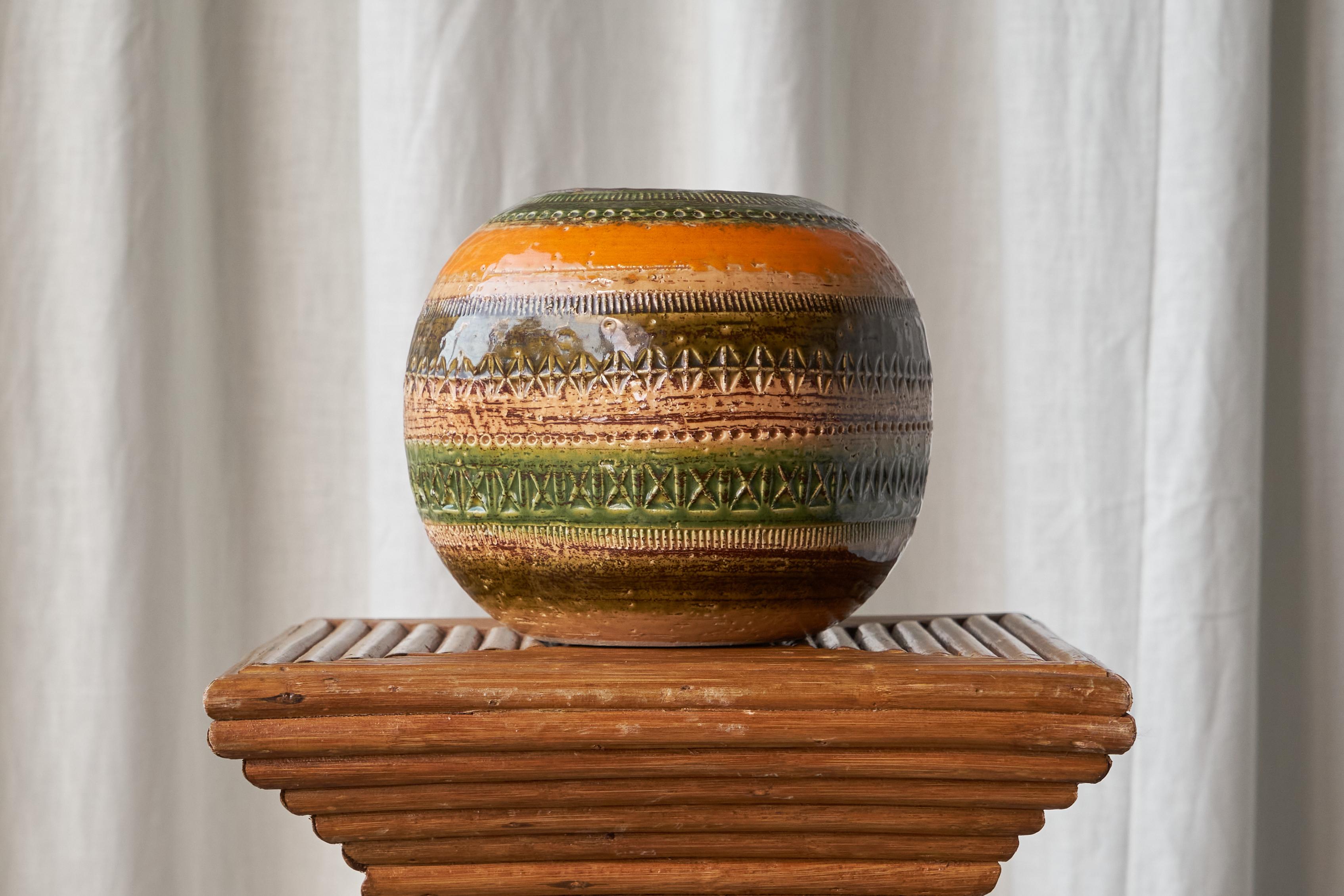 Aldo Londi 'Sahara' Studio Pottery Vase für Ceramiche Paoli Italien 1960s (Keramik)