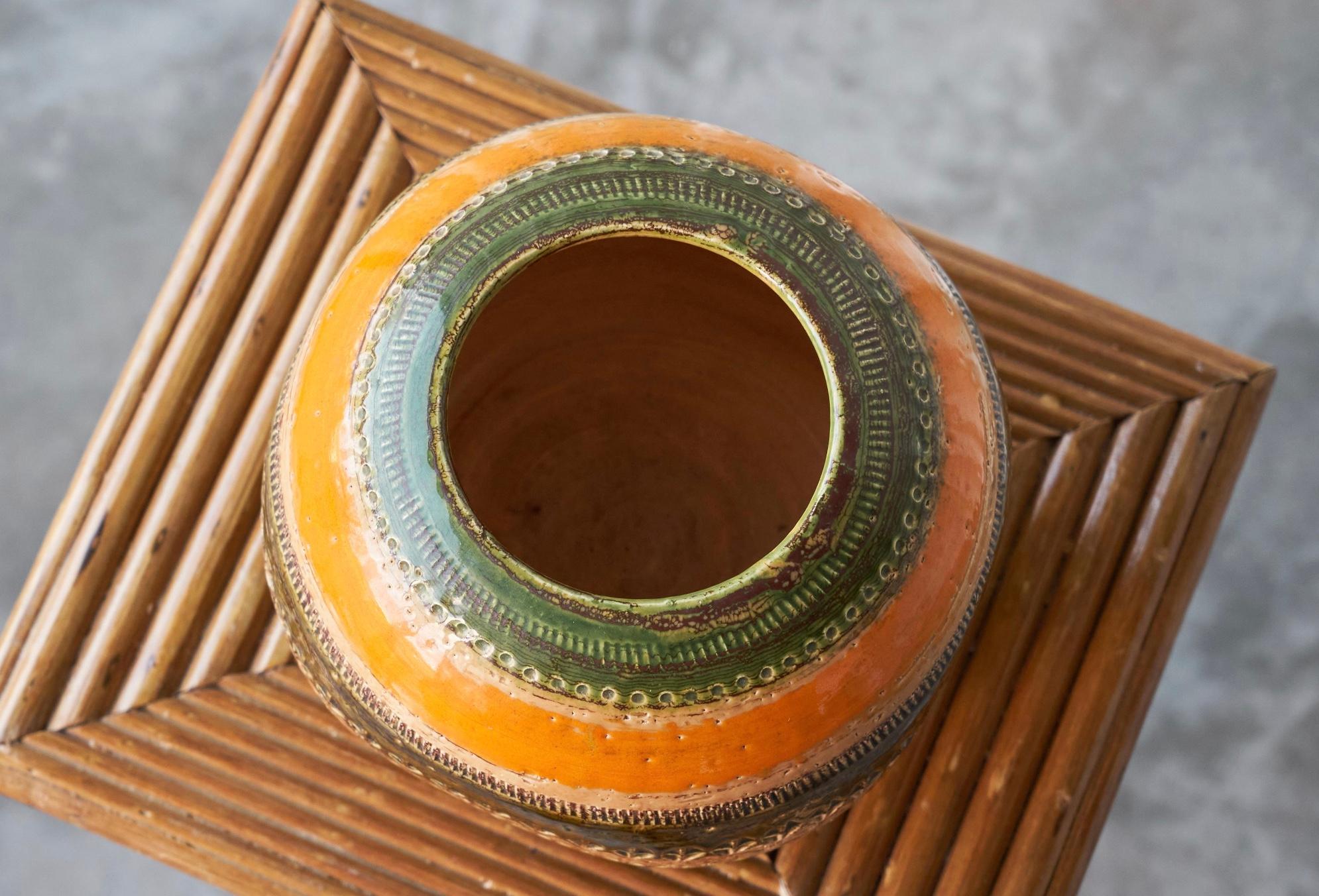 Poteries Aldo Londi 'Sahara' Studio Pottery Vase pour Ceramiche Paoli Italie 1960s en vente