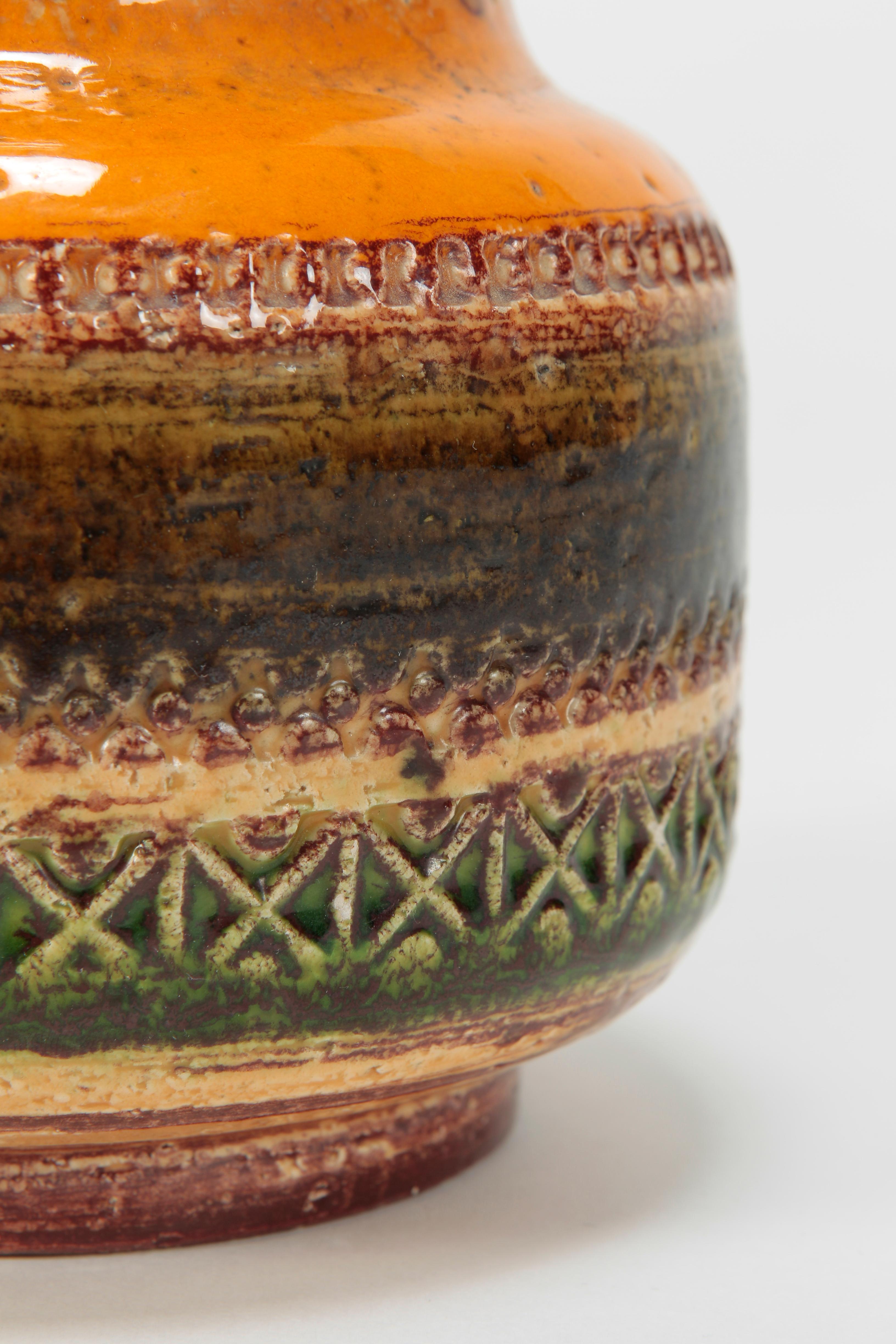 Ceramic Aldo Londi Sahara Vase Bitossi, 1960s