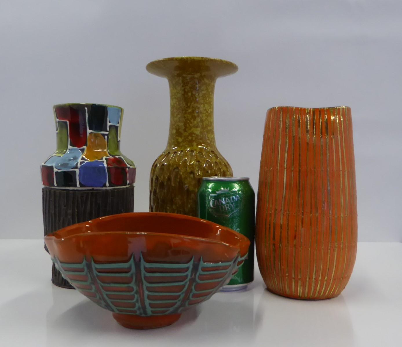 Aldo Londi Seta Series for Bitossi Modern Sgraffito Ceramic Vase, Italy, 1950s For Sale 4