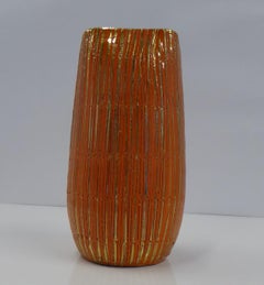 Aldo Londi Seta Series for Bitossi Modern Sgraffito Ceramic Vase, Italy, 1950s