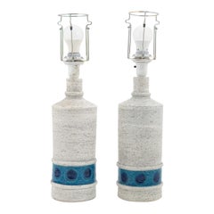 Aldo Londi Table Lamp by  Bitossi Italy 1960 Signed