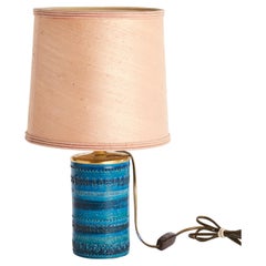 Tischlampe „Rimini“ von Aldo Londi für Bitossi in Blau, Italien 1960