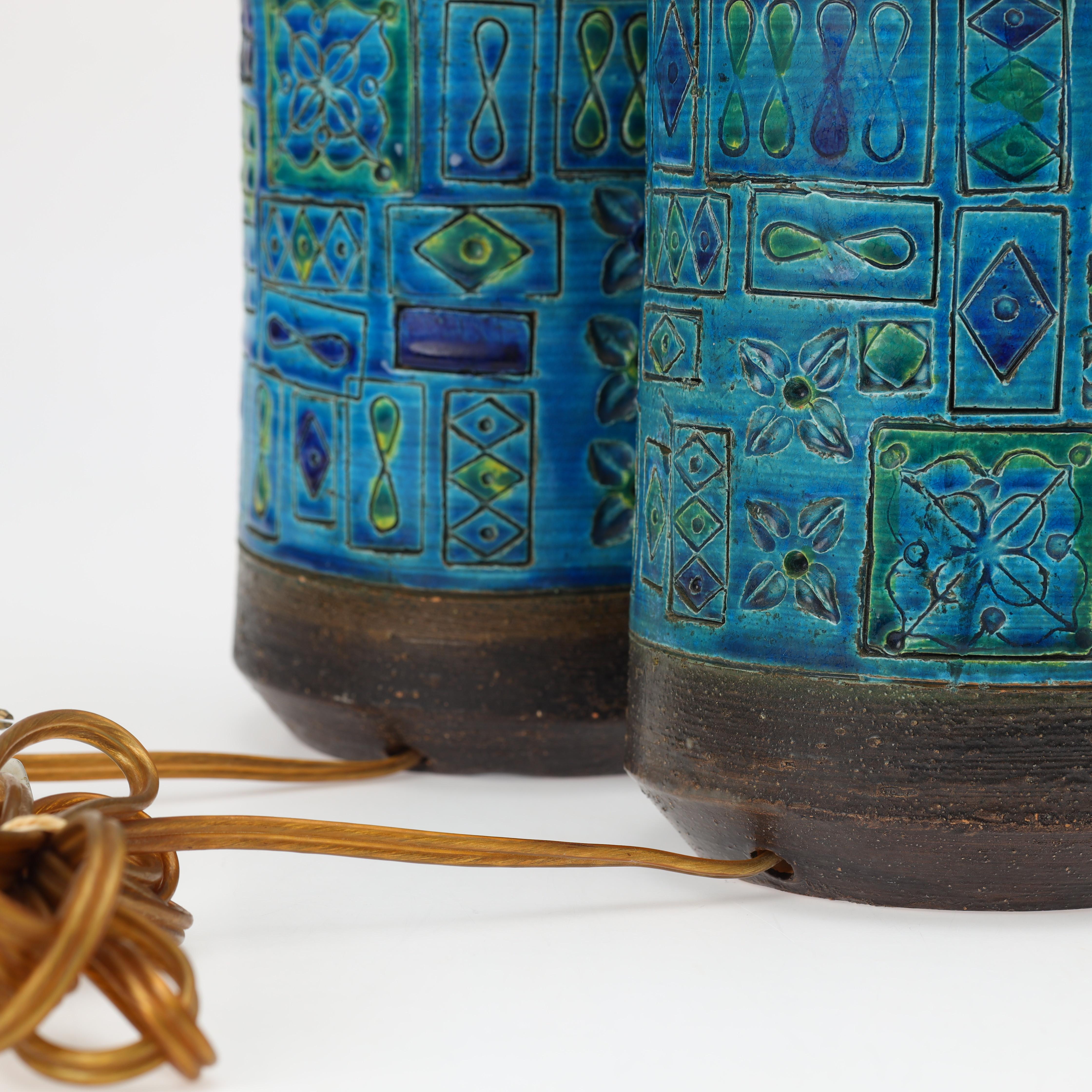 Aldo Londi lámparas de mesa un par para Bitossi Suecia 1960 Firmado Cerámico en venta