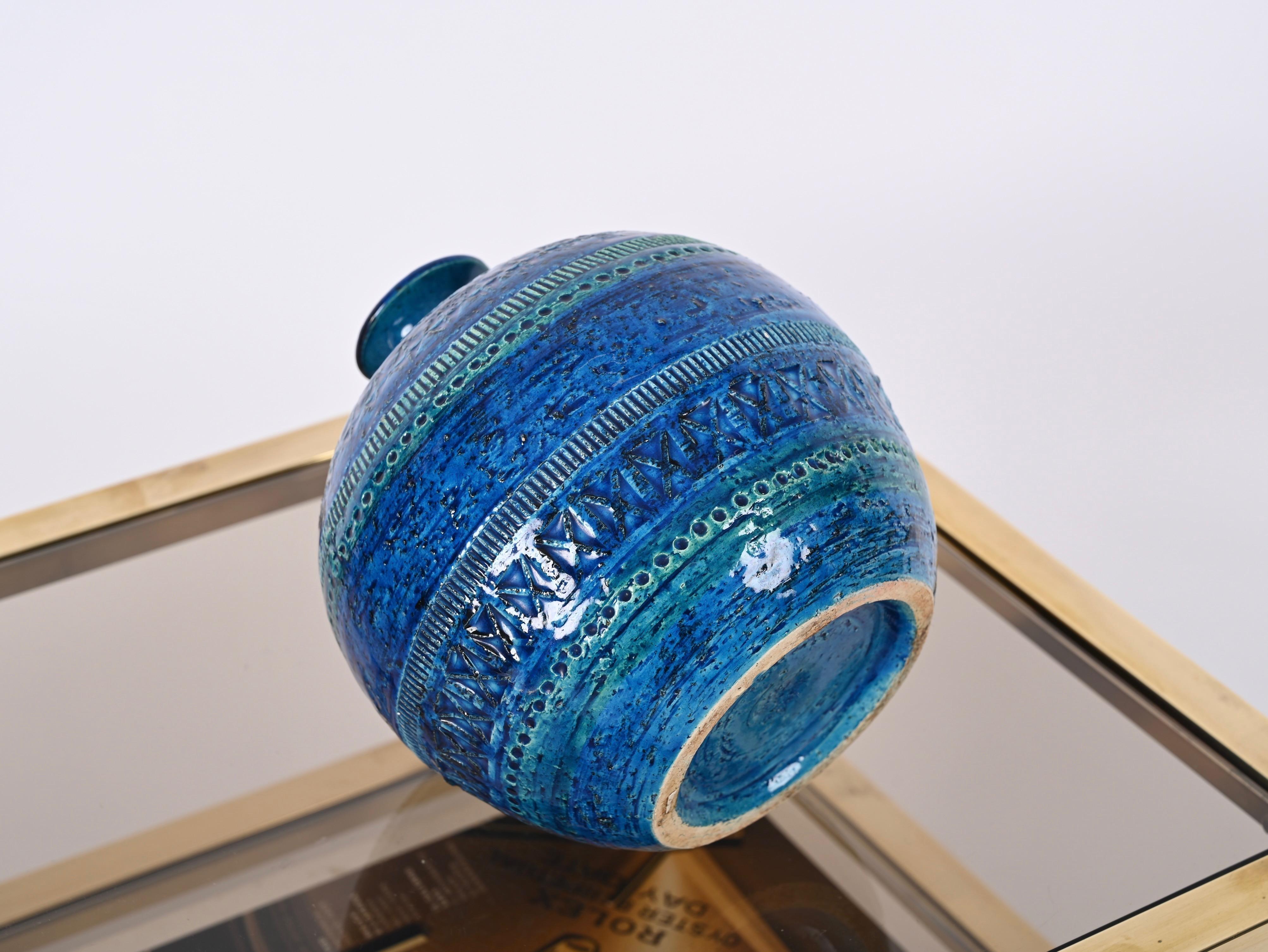 Aldo Londi Terrakotta-Keramikvase Rimini Blue für Bitossi, Italien, 1960er Jahre im Angebot 5