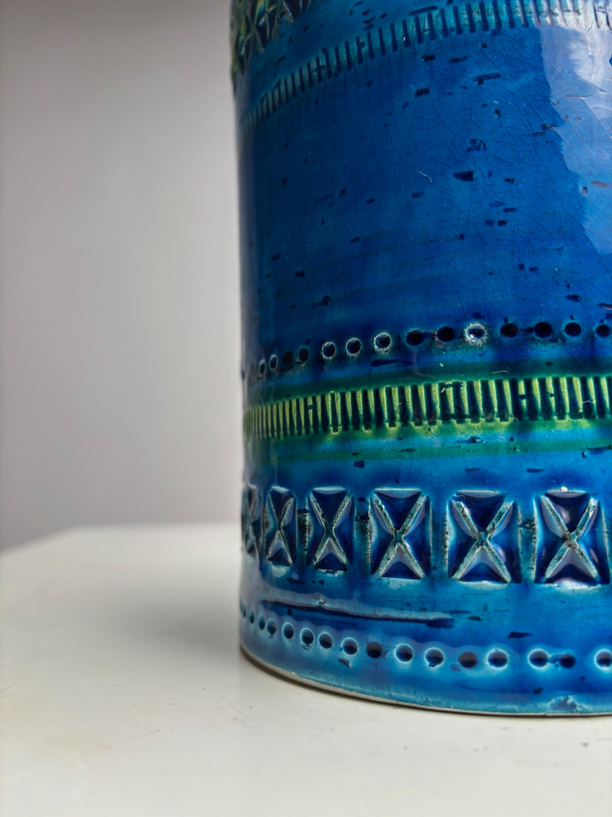 Ceramica Vaso Rimini Blu in Terracotta di Aldo Londi per Bitossi, Italia, anni '60 in vendita