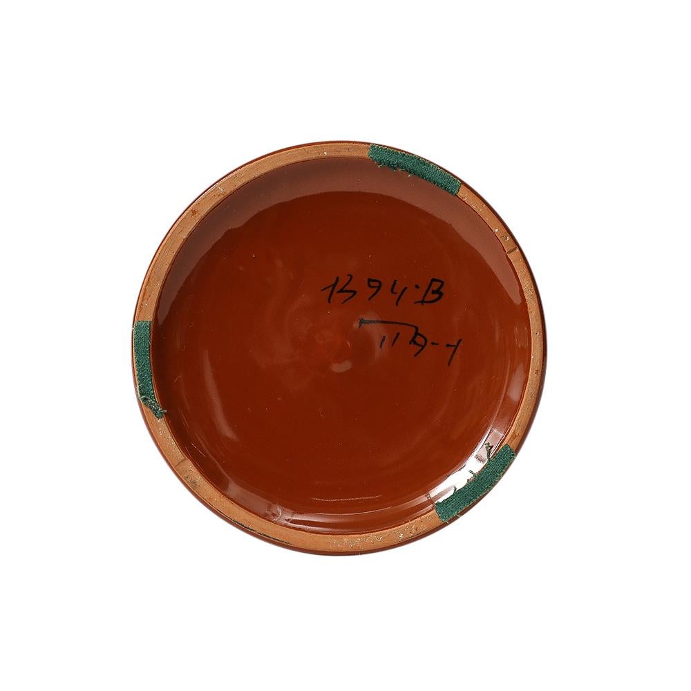 Jarrón Aldo Londi Thailandia, Cerámica, Rayas, Naranja, Negro, Blanco, Firmado en venta 9