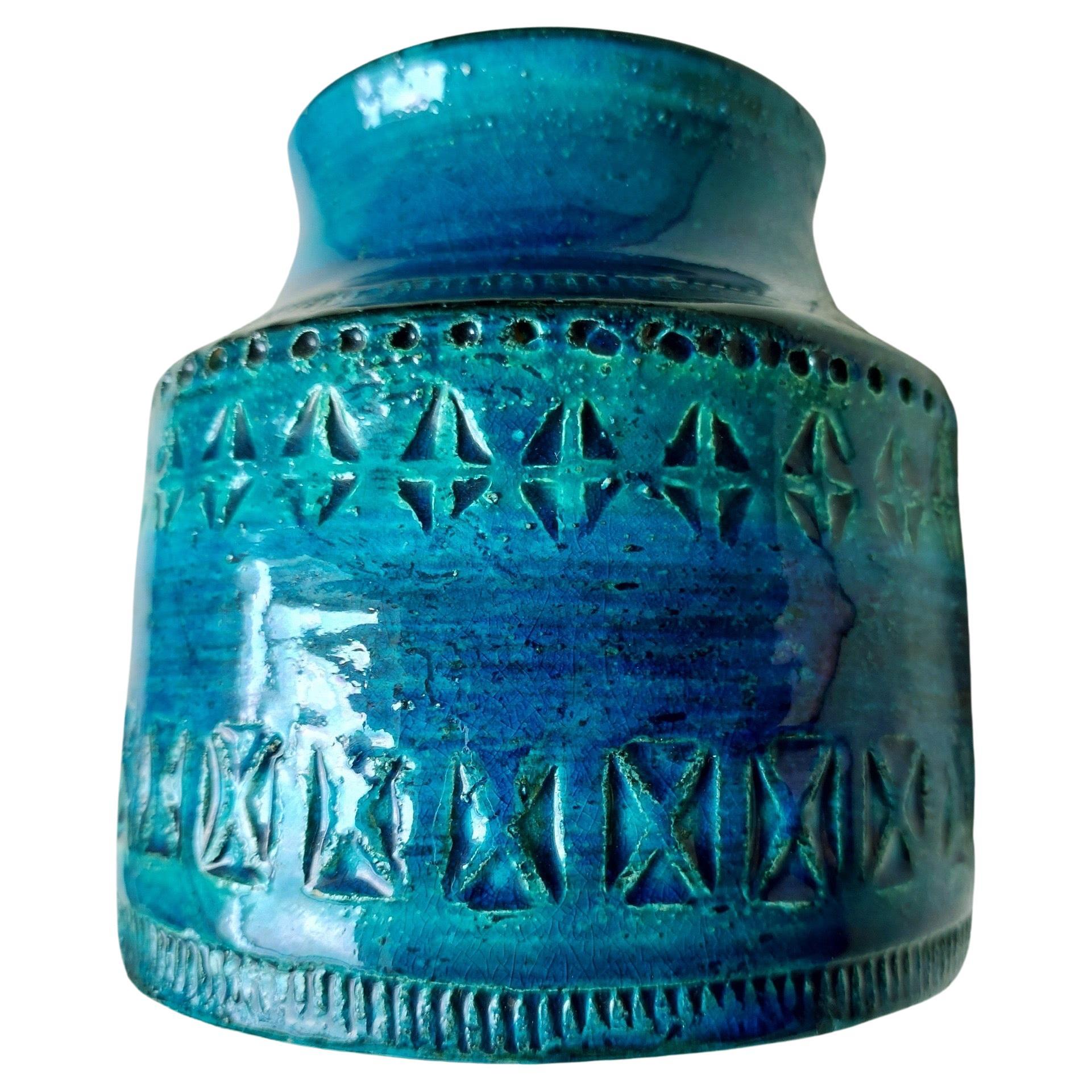 German Aldo Londi Vase für Bitossi • 'Rimini Blue' Serie 1960er Jahre • Italien For Sale
