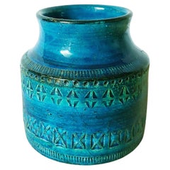 Aldo Londi Vase für Bitossi • 'Rimini Blue' Serie 1960er Jahre • Italien