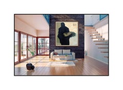 ALDO LUONGO Original Painting Oil On Canvas Signed Large The Hawk Portrait Art