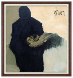 ALDO LUONGO Original Painting Oil On Canvas Signed Large The Hawk Portrait Art