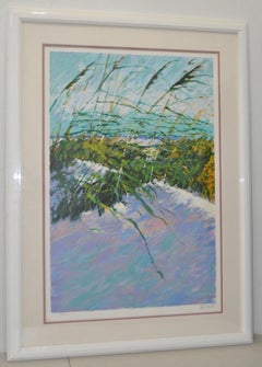 Vintage Aldo Luongo "Windy Beach II" Serigraph c.1990 Signed / Numbered