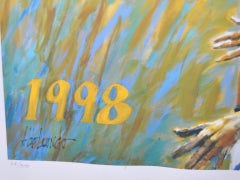 Frankreich-Weltmeisterschaftslithographie von Aldo Luongo, ca. 1998