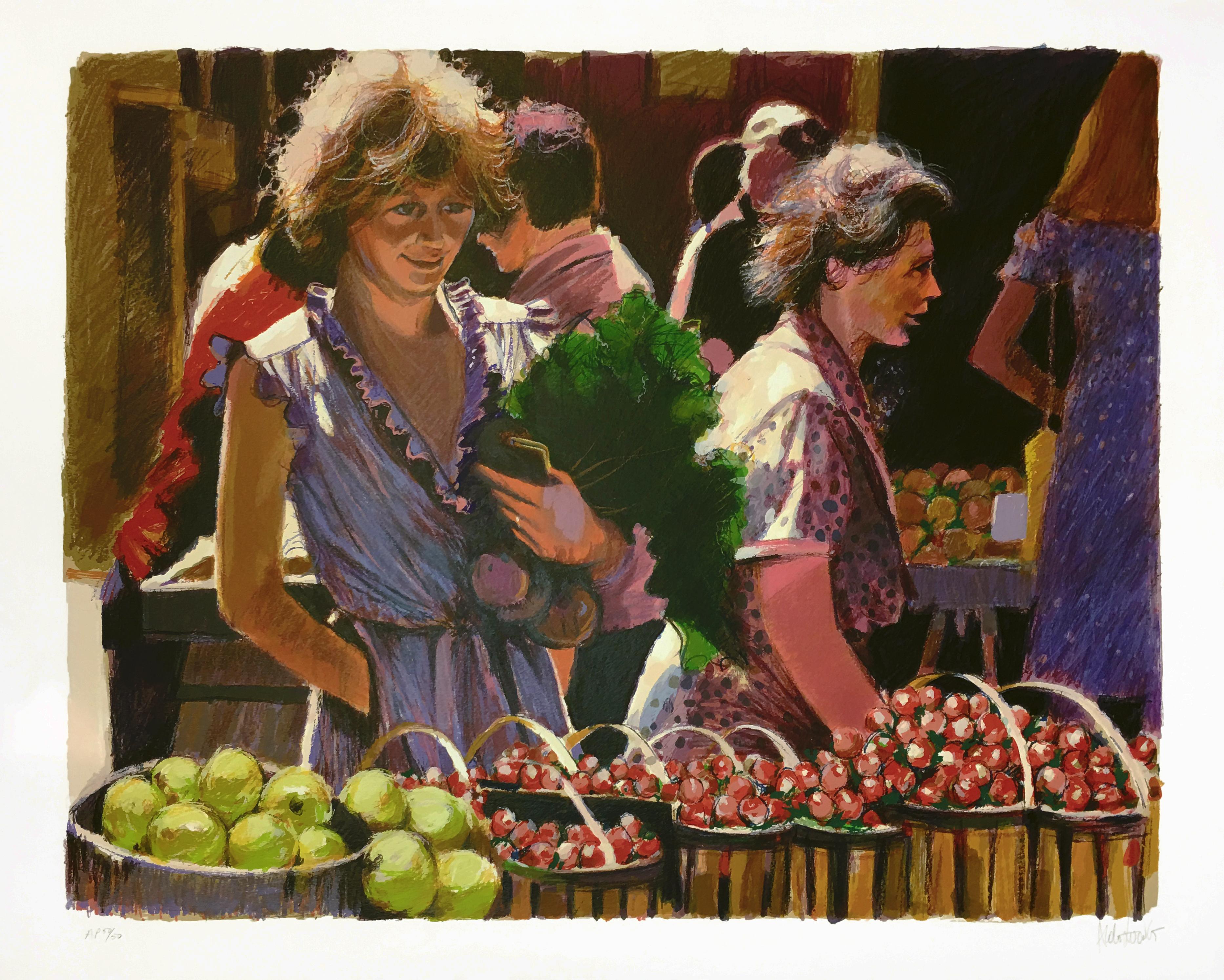 Aldo Luongo Figurative Print - STRAWBERRIES FOR LUNCH