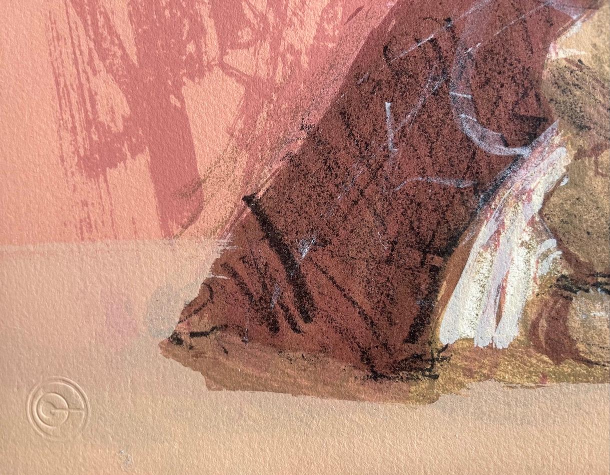 THE HAWK è una litografia originale disegnata a mano dall'artista argentino Aldo Luongo. Stampato a mano presso la Circle Gallery di New York utilizzando la tecnica tradizionale  metodi di litografia su carta da stampa Arches d'archivio, 100% priva