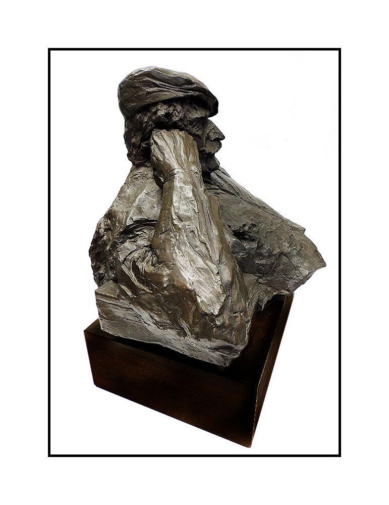 Aldo Luongo The Hawk Original Bronze Sculpture Large Signed Authentic Artwork For Sale 1