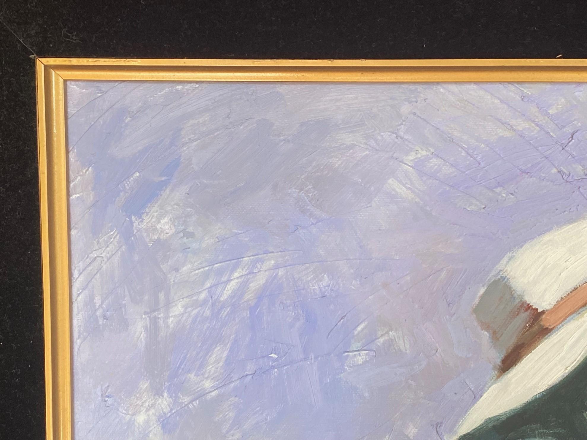 Aldo Luongo Firmado Original Italiano Argentino Óleo sobre Lienzo Pintura Amantes en venta 4