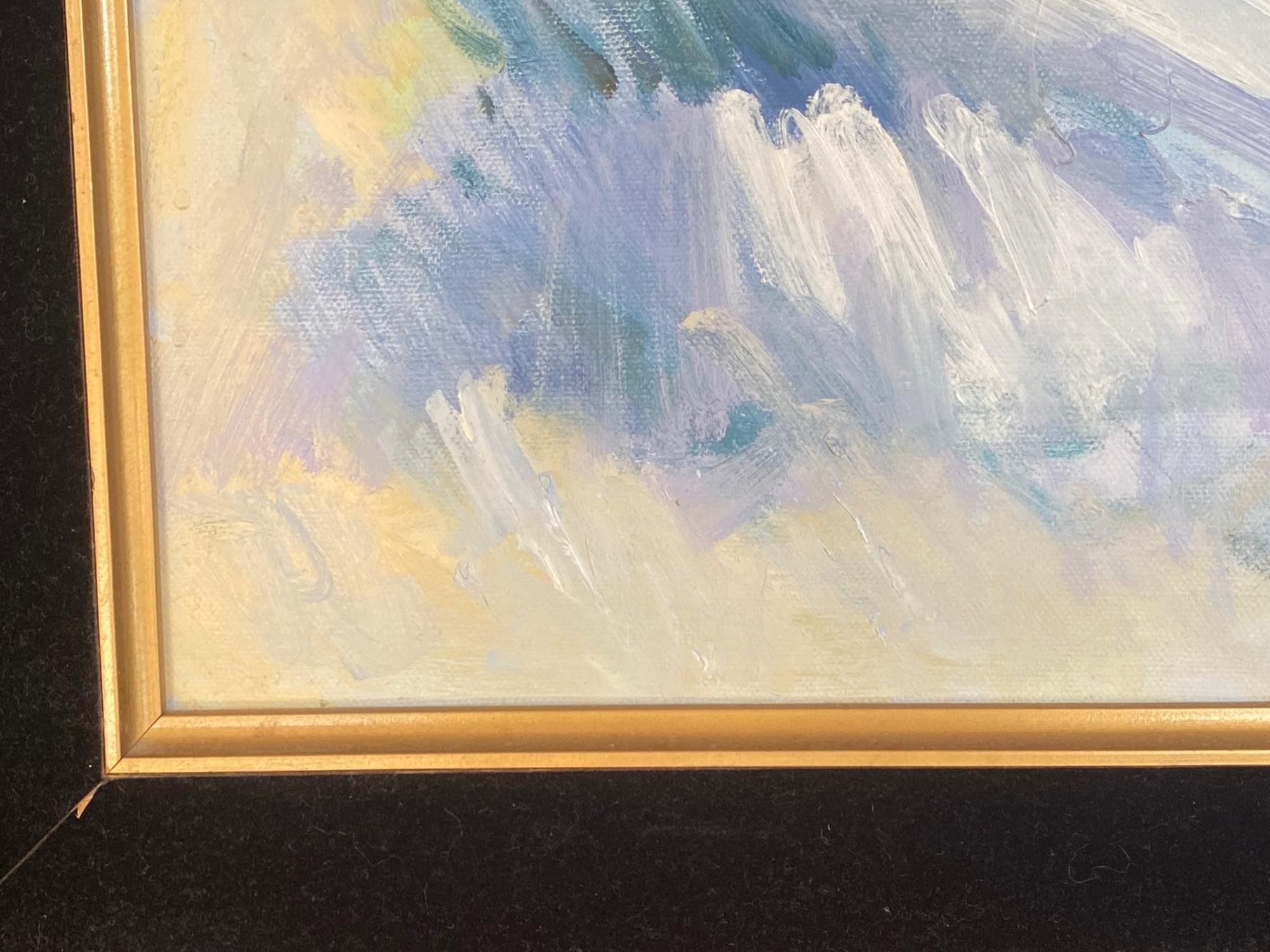 Aldo Luongo Firmado Original Italiano Argentino Óleo sobre Lienzo Pintura Amantes en venta 5