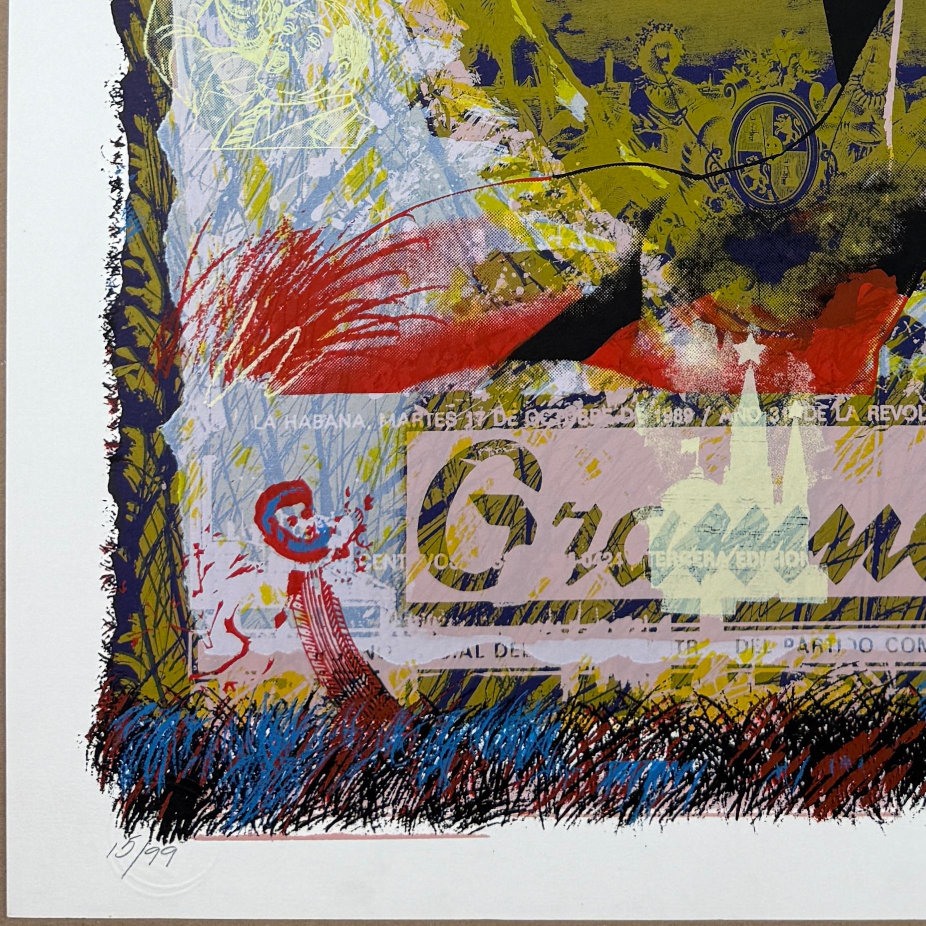 Aldo Menéndez (Cuba, 1948)
Senza titolo dal Portfolio Taller ultramarino', N/A
serigrafia su carta
28,4 x 20,1 pollici (72 x 51 cm)
Edizione di 99
Non incorniciato
ID: MEN1205-010-001_5
Firmato a mano dall'autore