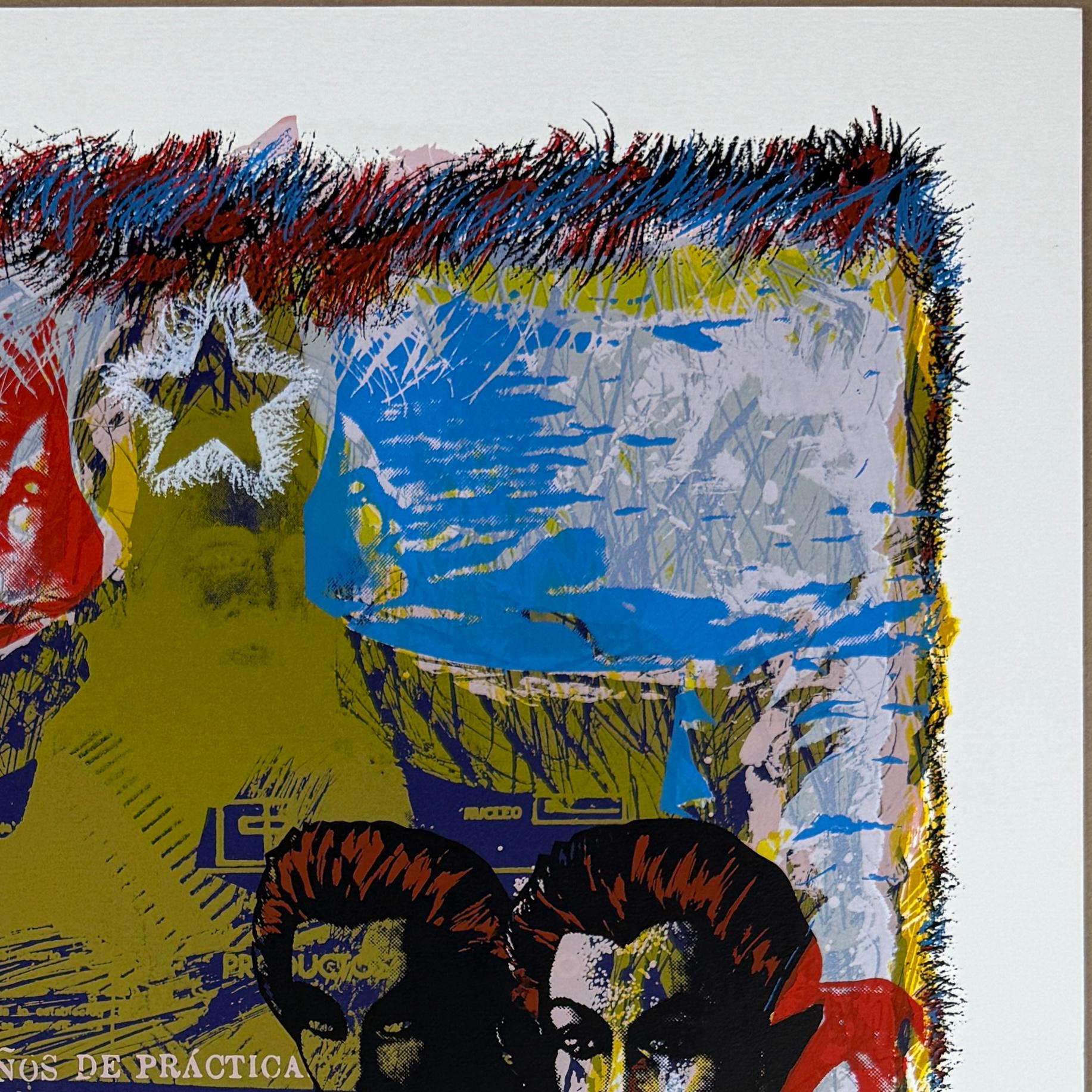 Artista cubano firmato in edizione limitata, stampa d'arte originale in serigrafia in vendita 2