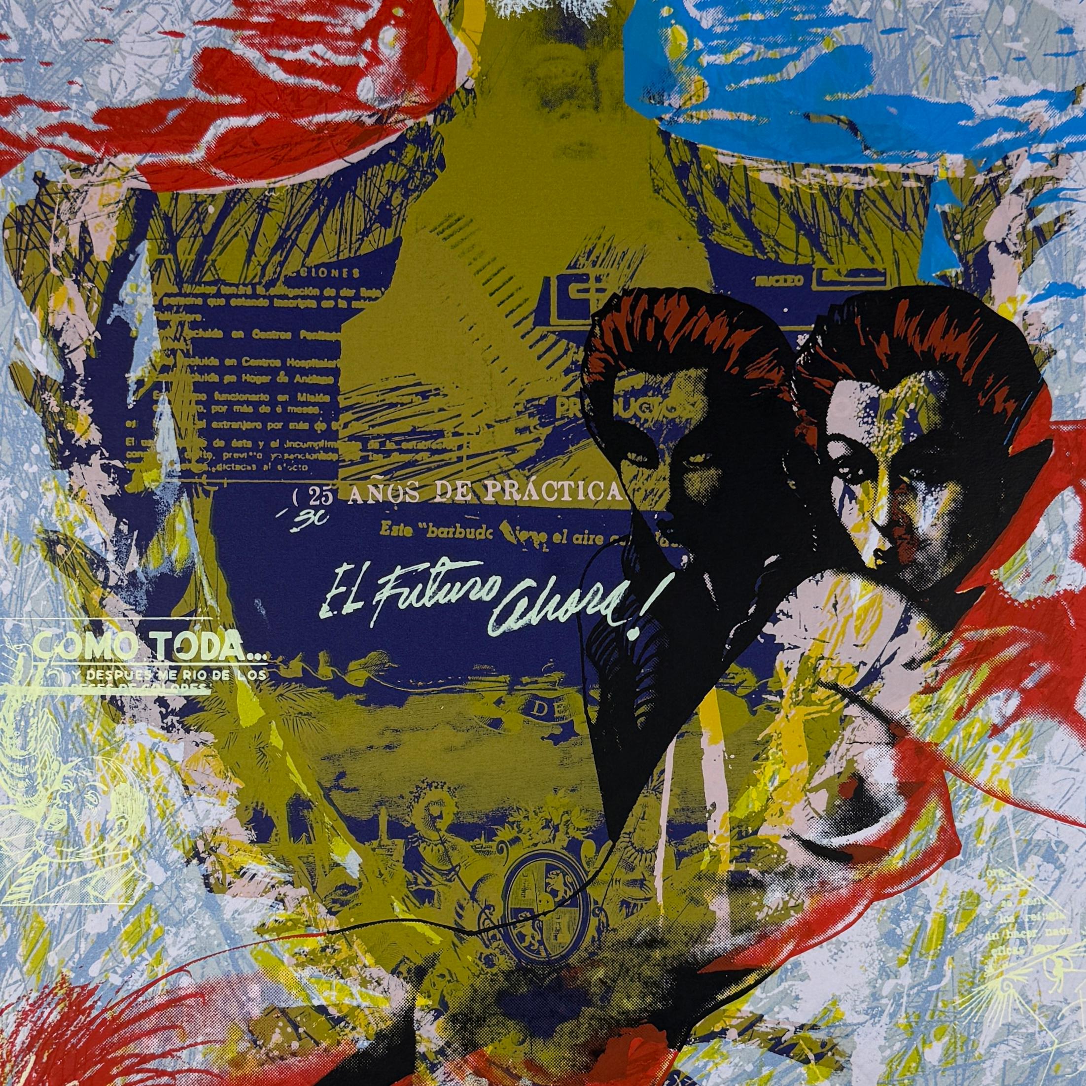 Artista cubano firmato in edizione limitata, stampa d'arte originale in serigrafia in vendita 3