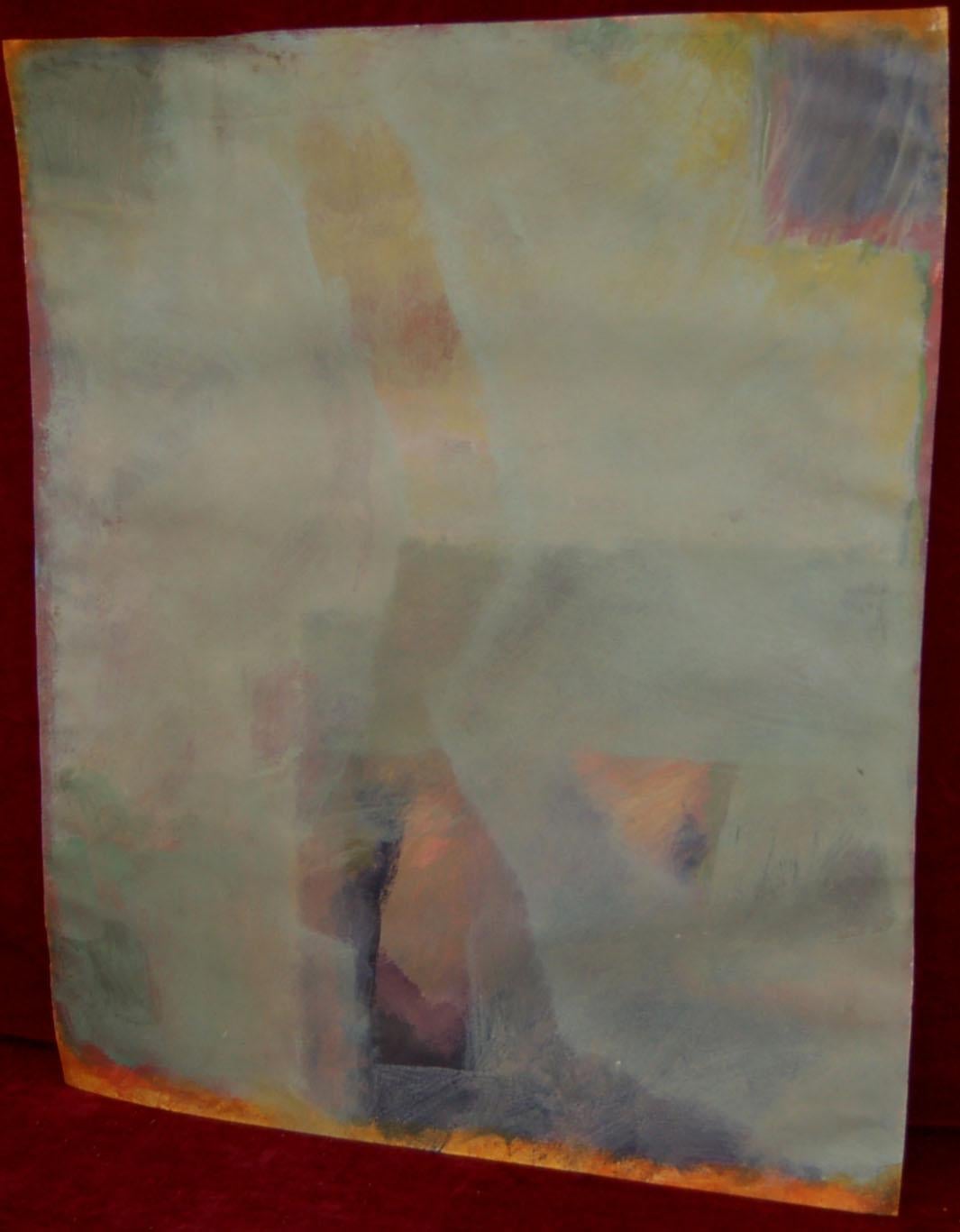 El olor del silencio - Técnica mixta sobre cartón - Abstract Mixed Media Art by Aldo Menéndez