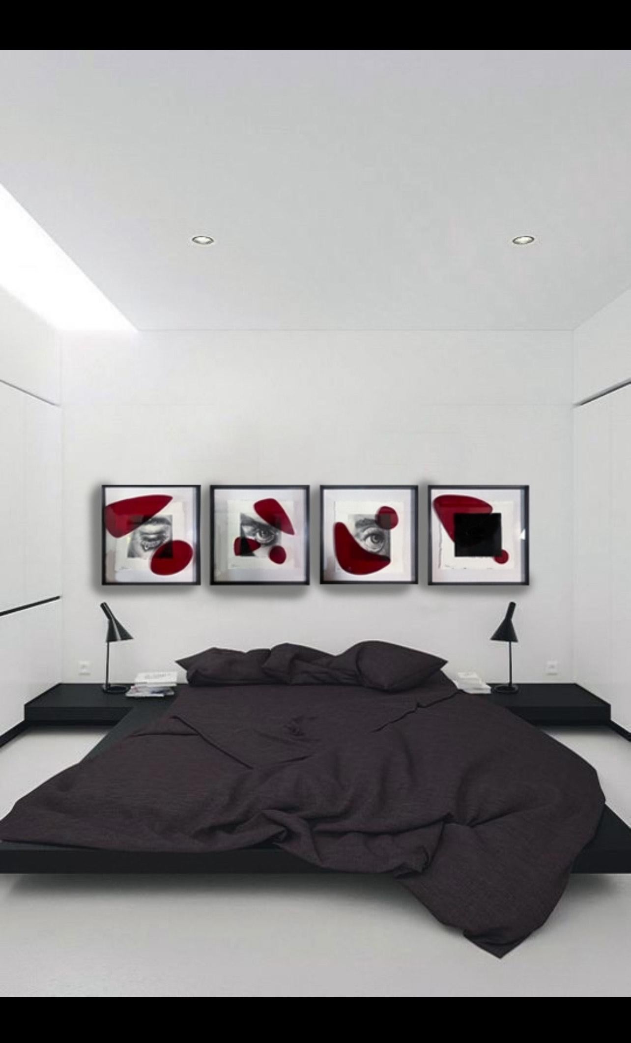 Aldo Michelangeli Mixed Media Works on Paper 