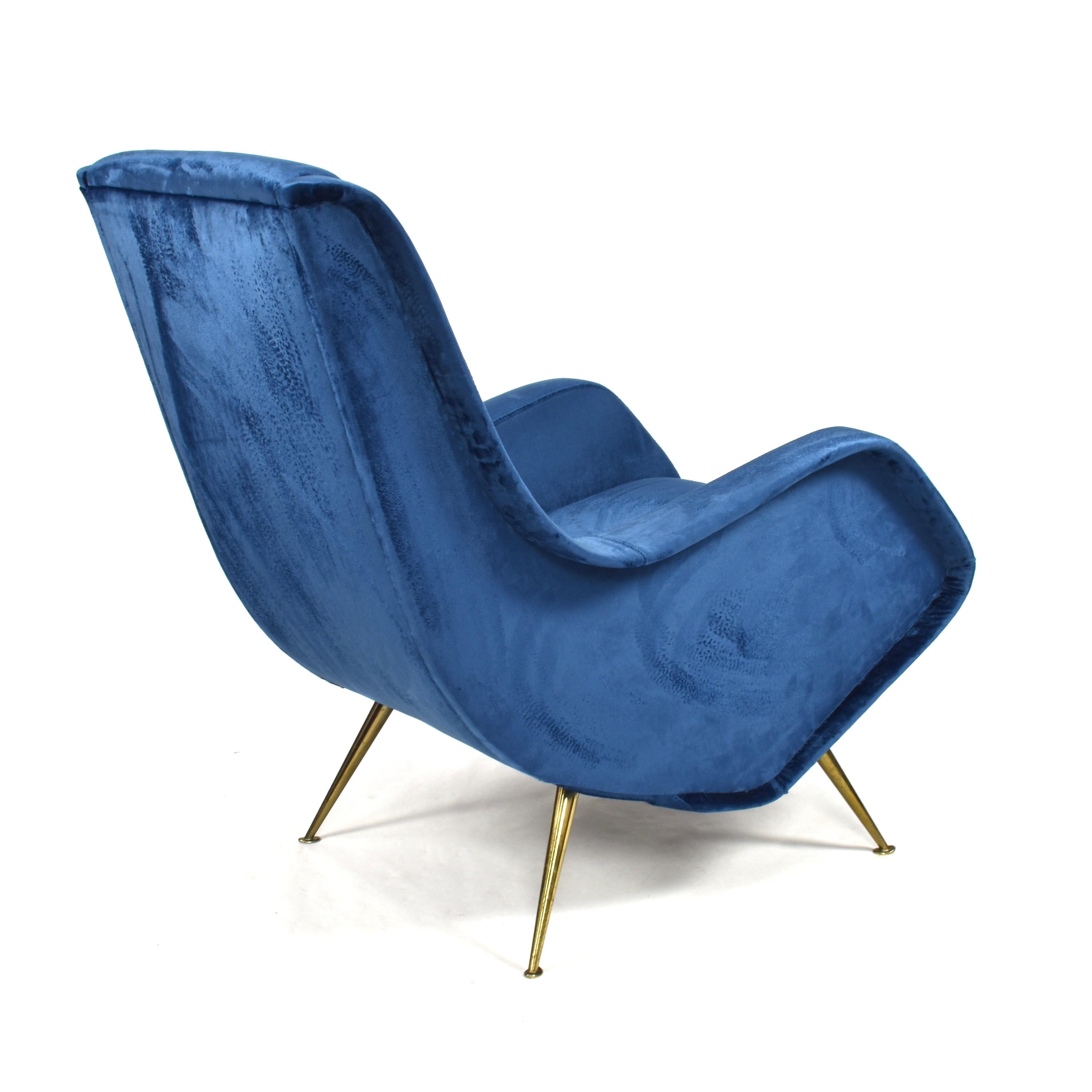 Aldo Morbelli for I.S.A. Bergamo Lounge Armchair, Italy, circa 1950 5