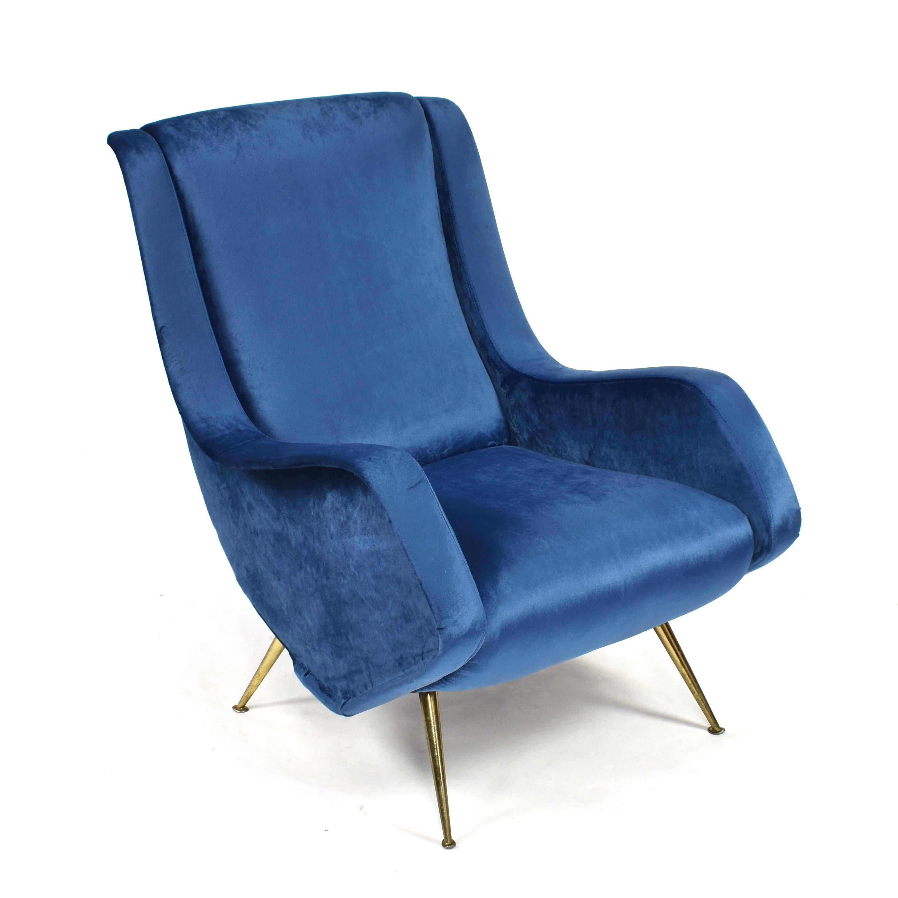 Aldo Morbelli for I.S.A. Bergamo Lounge Armchair, Italy, circa 1950 2