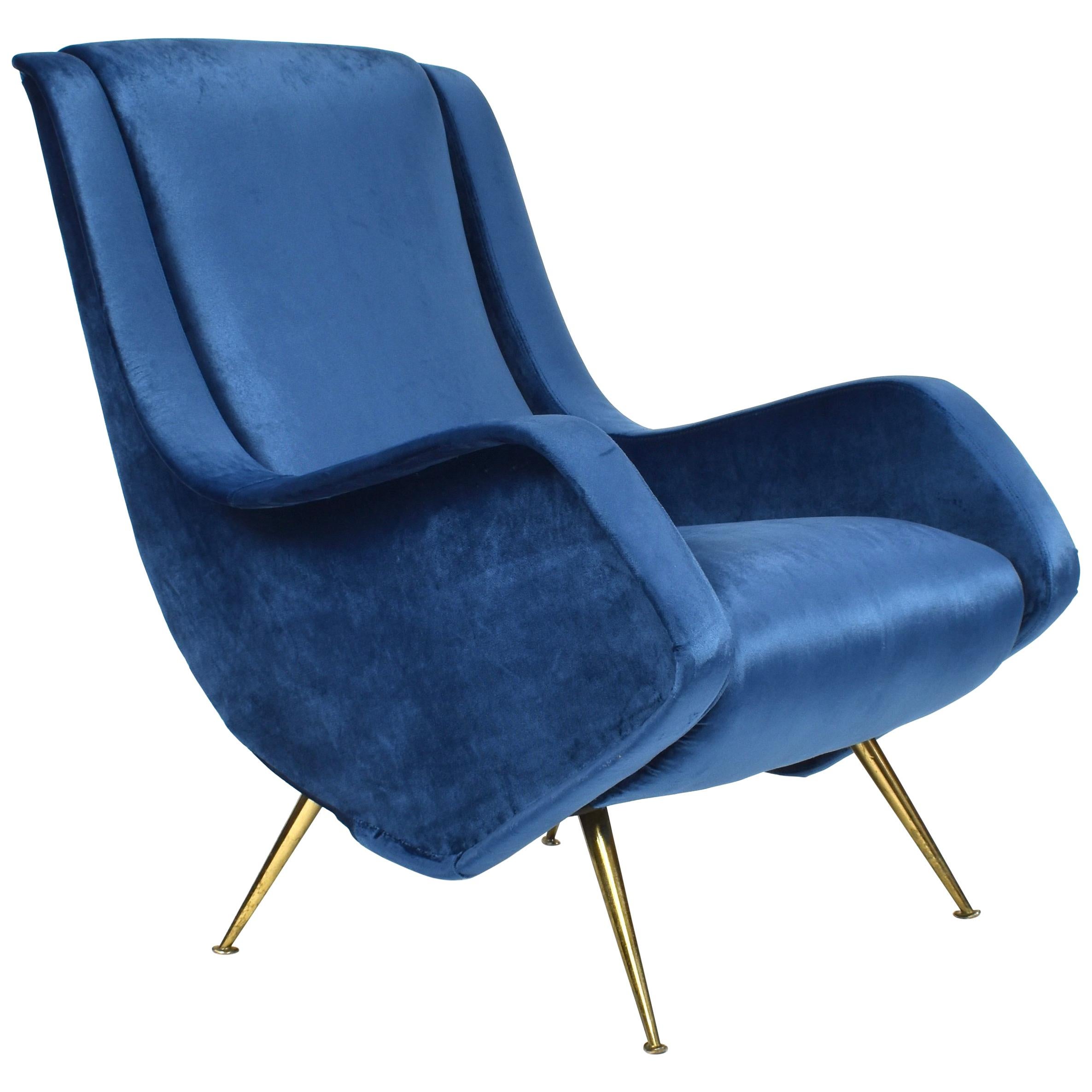 Aldo Morbelli for I.S.A. Bergamo Lounge Armchair, Italy, circa 1950