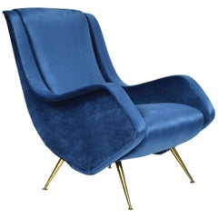 Aldo Morbelli for I.S.A. Bergamo Lounge Armchair, Italy, circa 1950