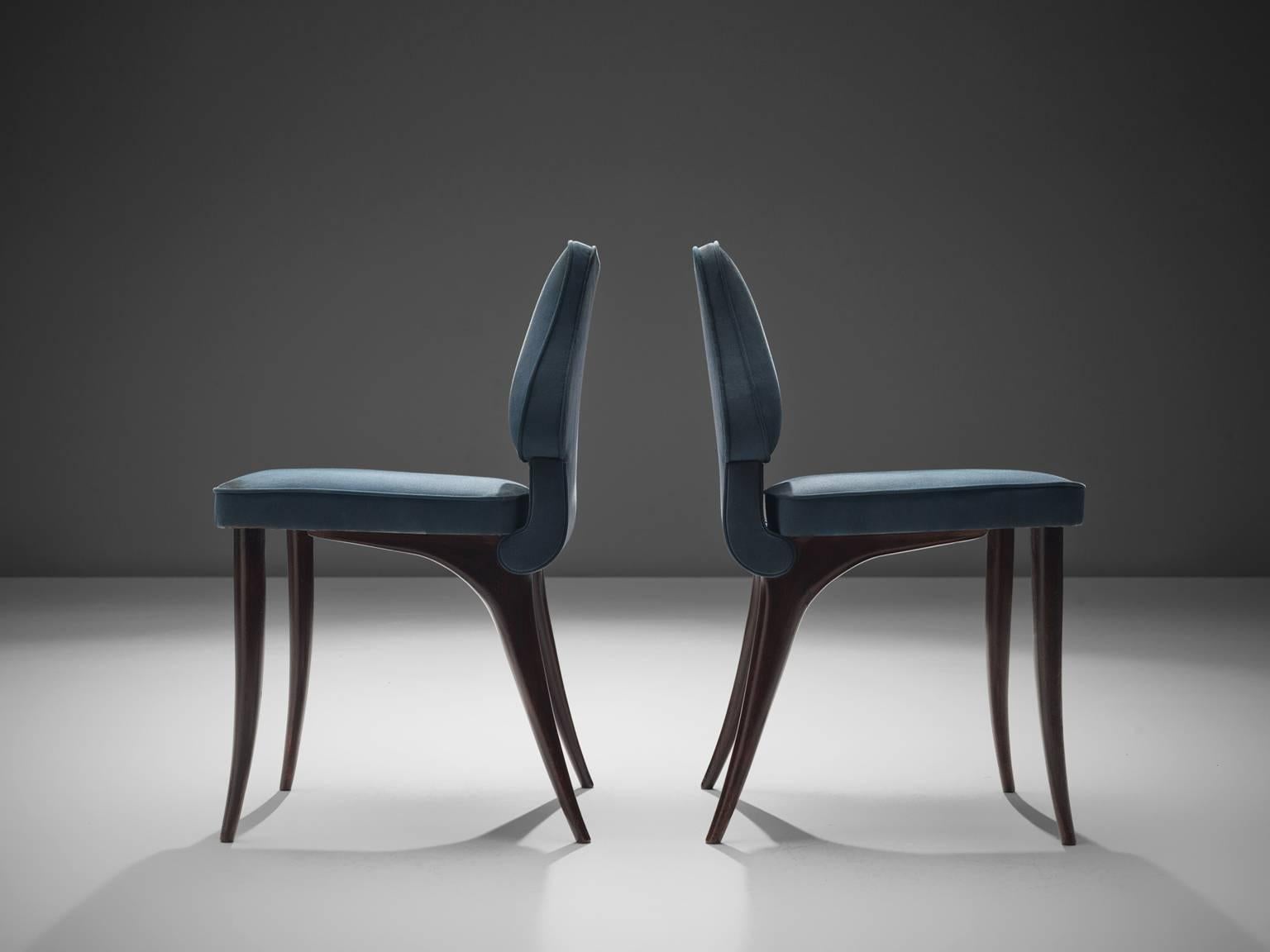 Mid-20th Century Aldo Morbelli Set of Six Dining Chairs