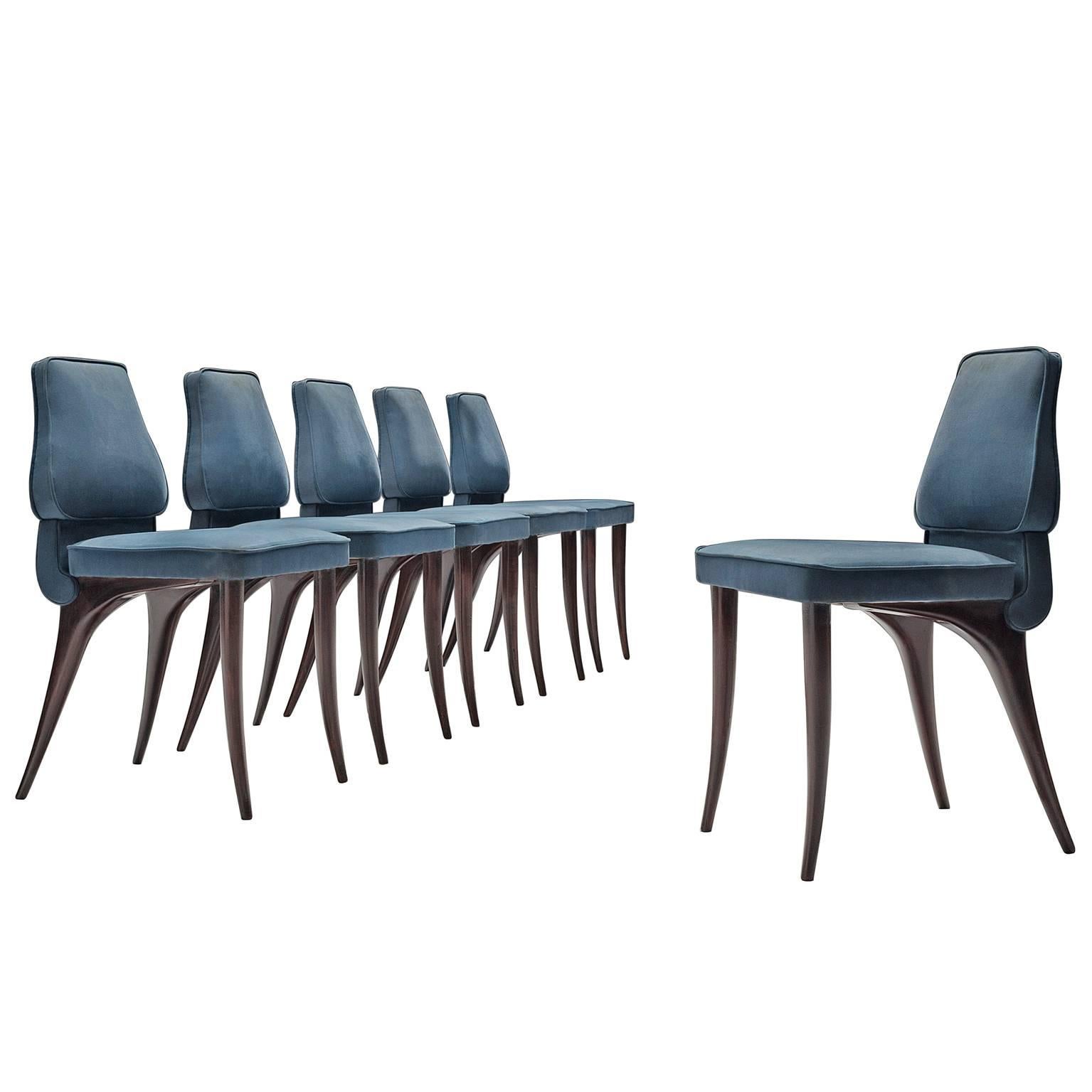 Aldo Morbelli Set of Six Dining Chairs