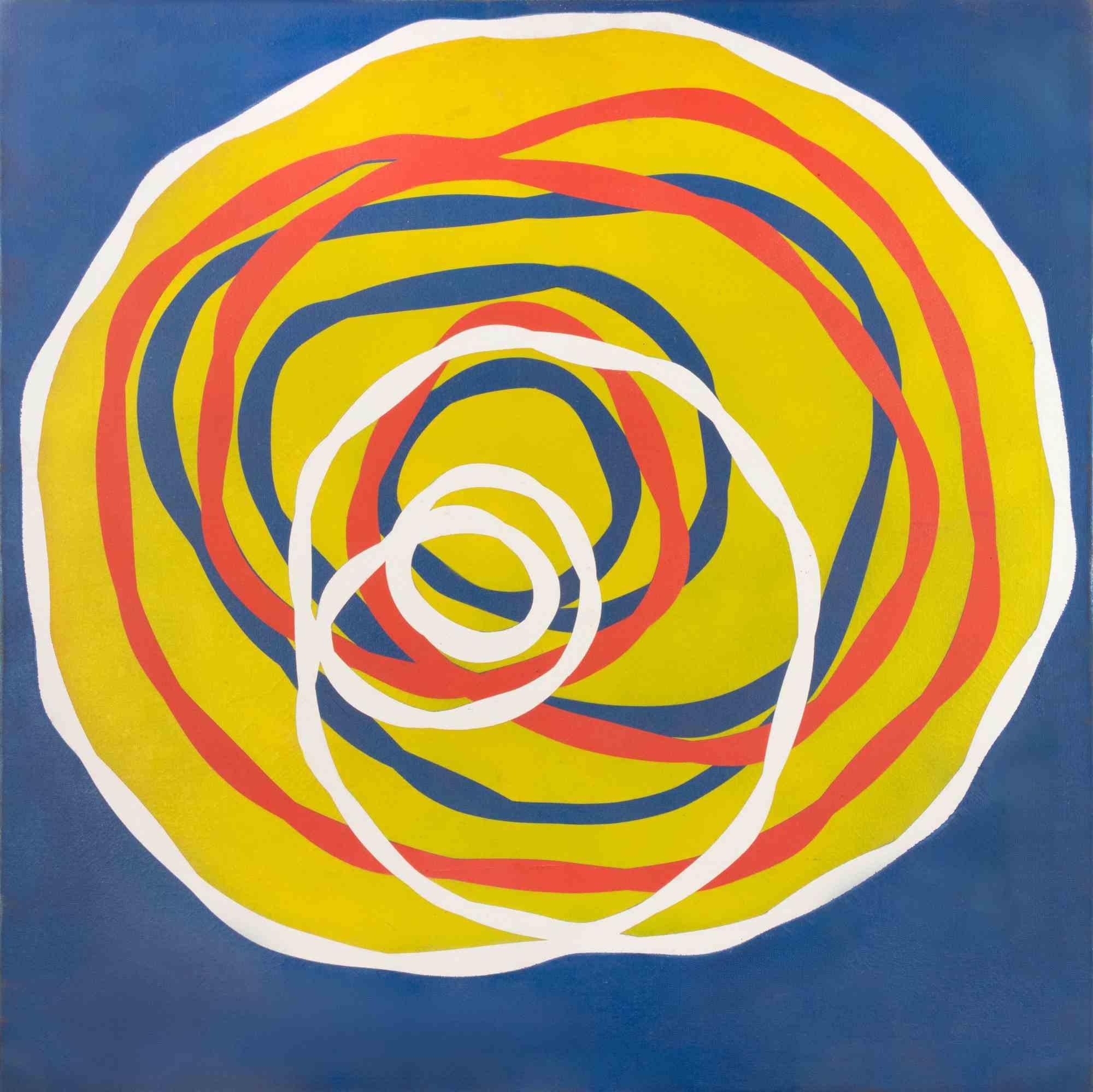 Abstraction - Oil Paint by Aldo Moriconi - 1967