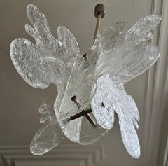 Aldo Nason for AV Mazzega Sculptural Murano Glass Chandelier, Italy, 1970s