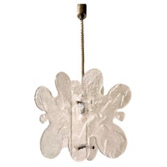 Aldo Nason per AV Mazzega Lampadario scultoreo in vetro di Murano, Italia, anni 
70