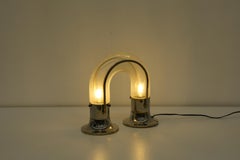 Aldo Nason for Mazzega Chain Series Murano Glass Table Lamps